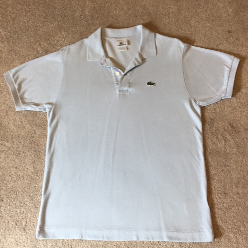 Men BabyBlue Lacoste Polo medium Good condition